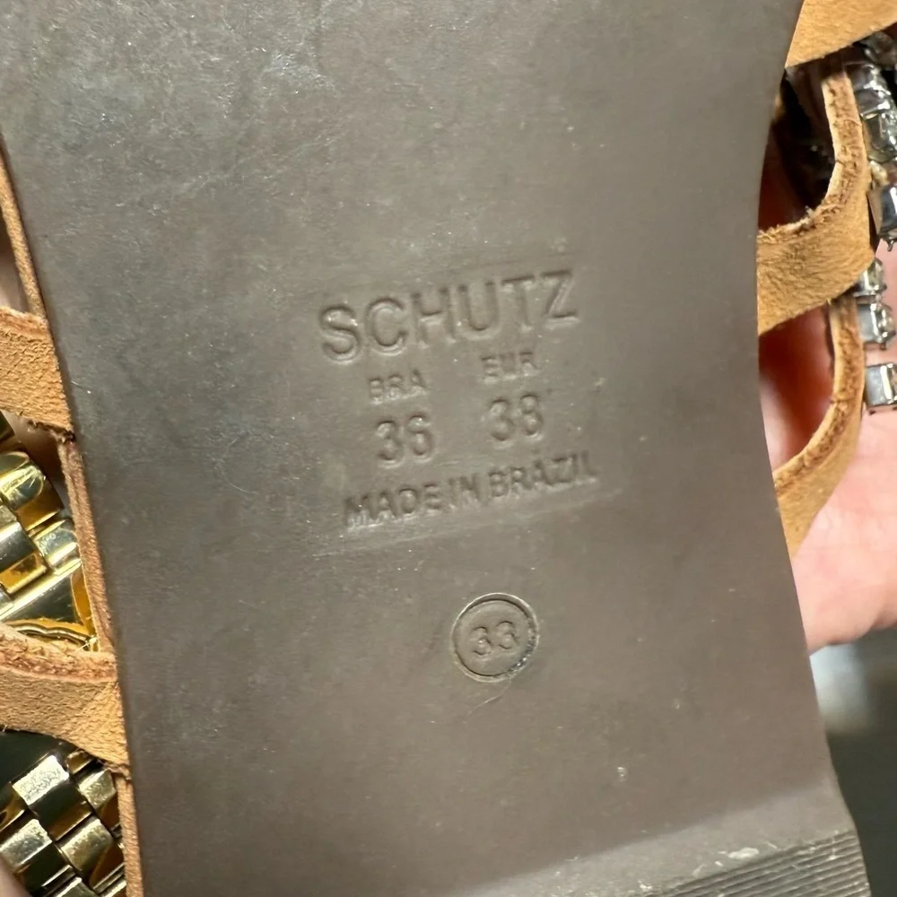 SCHUTZ sandals tan
